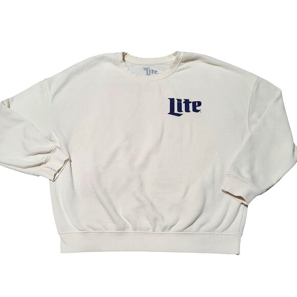 Miller Lite Women's XXL Cozy Sweater Shirt Licenced Graphic Pullover Sweatshirt - Picture 5 of 6